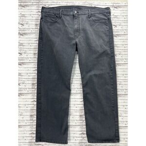 Levi's 569 Loose Straight Jeans Men's W44 L31 Dark Gray Denim Pants Stretch